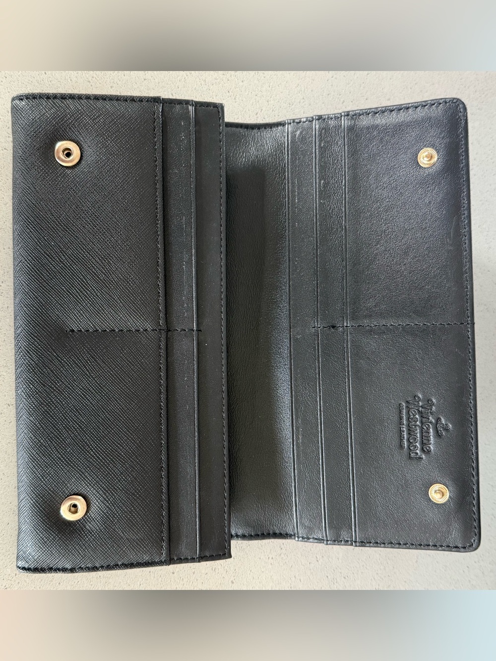 Vivienne Westwood Orb long leather wallet EUC Saffiano leather - Picture 13 of 16